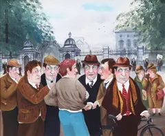John Schwatschke, Politics (The Turn Of The Century), Oil on canvas