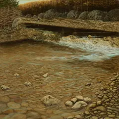 Martin Gale, River Landscape, Oil on canvas