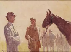Robert Taylor Carson, September Bloodstock Sales, Oil on board