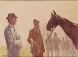 Robert Taylor Carson, September Bloodstock Sales, Oil on board
