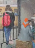 Patrick Leonard, Connolly Station, Platform 7, Oil on panel