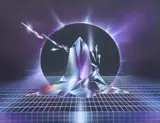 Michael Ashur, Time Crystal Disintegration No. 14 (Eclipse), Acrylic on canvas