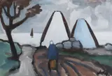 Approaching The Coast by Markey Robinson, Gouache, sold Sep 2025