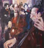 George Dunne, Musicians, Oil on canvas