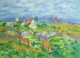 Desmond Carrick, Observing Cattle In Connemara, Oil on canvas panel