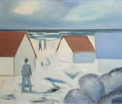 Kai Eric Hansen, Morning Walk To The Shore, Oil on canvas