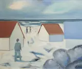 Kai Eric Hansen, Morning Walk To The Shore, Oil on canvas