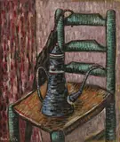 Basil Rakoczi, Still Life With Blue Oil Can, Oil on canvas