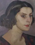 Harry Kernoff, Portrait Of Coralie Carmichael, 1928 Oil on board