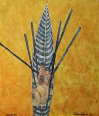Charles Harper, Delayed Race, Mixed media on Japanese paper