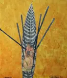 Charles Harper, Delayed Race, Mixed media on Japanese paper