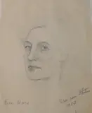 Hilda van Stockum, Portrait Of Evie Hone, Pencil