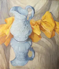 Study Tom O'Shanter Jug 'His Furious Flight' by Georgina Moutray Kyle, Oil on canvas, sold Sep 2025