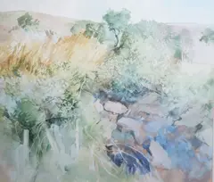 Roughra River, County Donegal by Terence P. Flanagan, Watercolour, sold Sep 2025