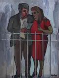Naomi Heather, Galway Races, Oil on board