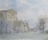 Thomas Ryan, The Four Courts, Watercolour