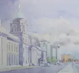 Arthur Gibney, Custom's Street, Watercolour