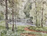 Tom Nisbet, Avonmore River, Watercolour