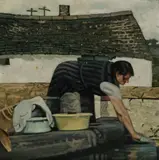 Jack Cudworth, Washing, Oil on board