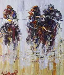 In Full Flight by Marie Carroll, Oil on canvas, sold Sep 2025