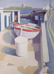 William Carron, Dalkey Harbour, Acrylic on paper