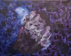 Dancing Moon by Michael Mulcahy, Oil on canvas, sold Jun 2025