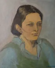 Hilda Roberts, Portrait Of A Woman, Oil on board