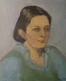 Hilda Roberts, Portrait Of A Woman, Oil on board