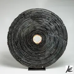 Emmet Kane, Rainures Brisees, Ebonised oak with 23c gold leaf