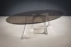 An Angular Chrome Low Table, 163