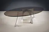 An Angular Chrome Low Table, 163