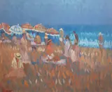 Desmond Carrick, Nerja, Oil on canvas panel
