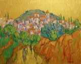 Desmond Carrick, Near Nerja, Oil on board