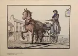 Jack Butler Yeats, The Postcar, Handcoloured Cuala Press Print