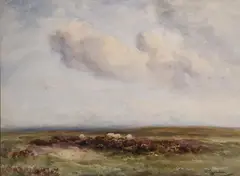Wycliffe Eggington, Sheep Grazing, Watercolour