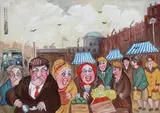 John Schwatschke, Accounting For Inflation, Oil on canvas