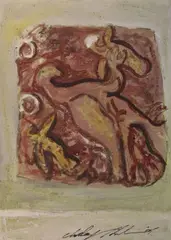 Clodagh Thornton, Bird Rising, Oil on card