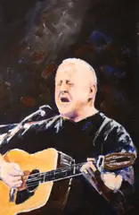 Michael Hanrahan, Christy Moore In Concert, Oil on board