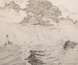 Alan Gilbert, Baltimore Fastnet Lighthouse, Ink and pencil on paper