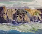 John Morgan, Tory Island, Donegal, Oil on canvas panel