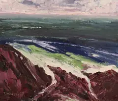 John Morgan, Surf, West Kerry, Oil on board