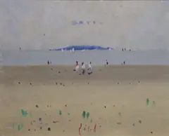 James Nolan, On A Sunday Afternoon, Malahide, Oil on board
