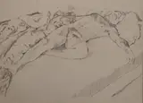 Reclining Nude, Contemporary School, RECLINING NUDE Pencil