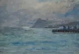 Harbour View by William Percy French, Watercolour, sold May 2025