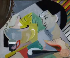 May Guinness, Still Life With Bust, Oil on board