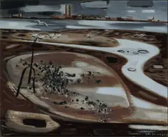 Dublin Bay by Norah McGuinness, Oil on canvas, sold May 2025