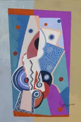 Jozef Popczyk, Abstract Composition, Oil on canvas