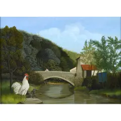 Bernard  Carter, White Cock Near A Stream (1977)