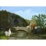 Bernard  Carter, White Cock Near A Stream (1977)