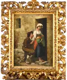 Luigi Bechi, An Ardent Wooing, Oil on canvas